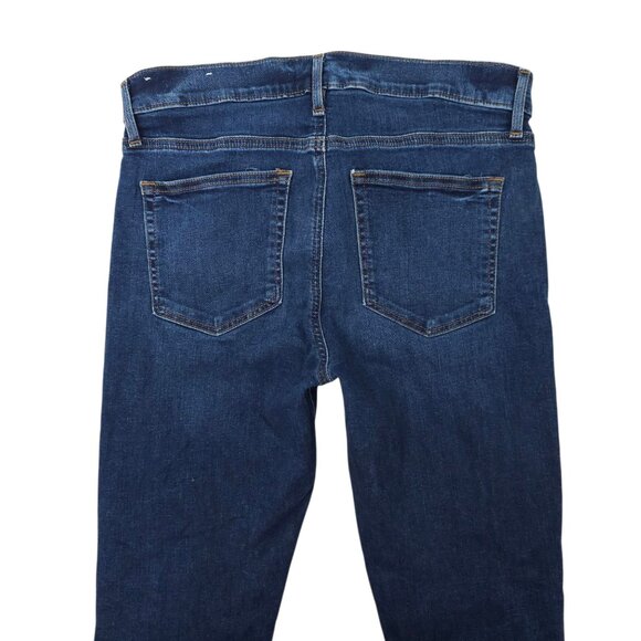 Loft Modern Skinny Crop Jeans Womens Size 28/6 Mid Rise Dark Wash Denim - Picture 10 of 14